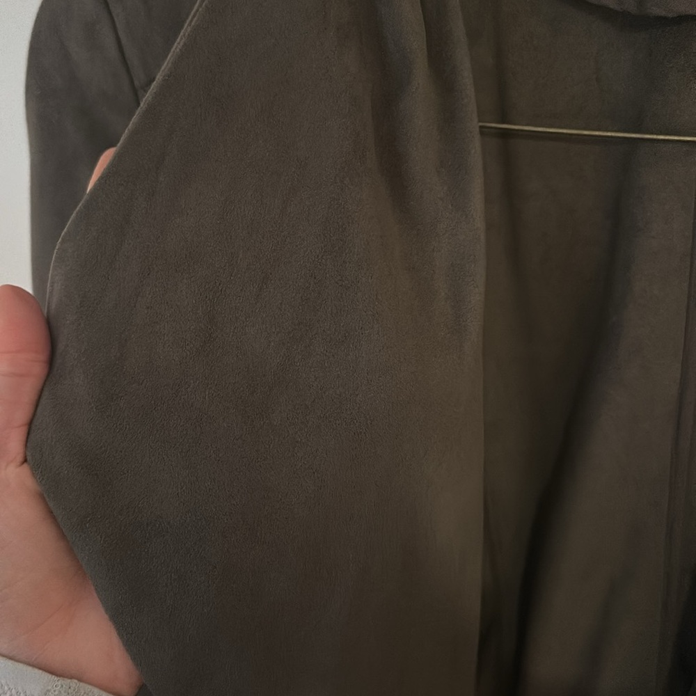 Suede Gray Jacket Size Small - image 2